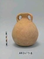 藏品(褐色夾砂雙耳陶罐)的圖片